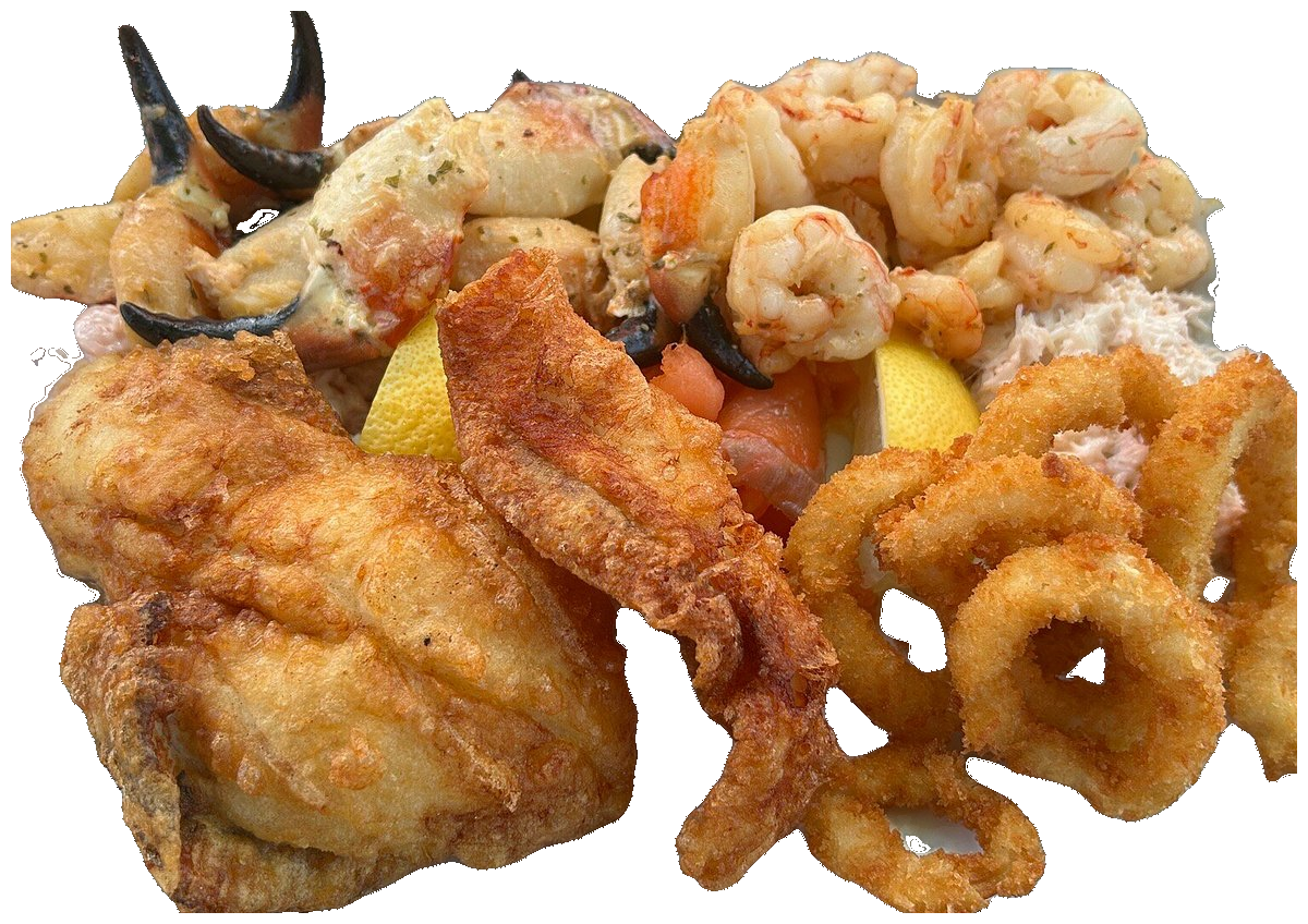 The Drunken Lobster Seafood Platter — lobster, prawns, crab claws and salad